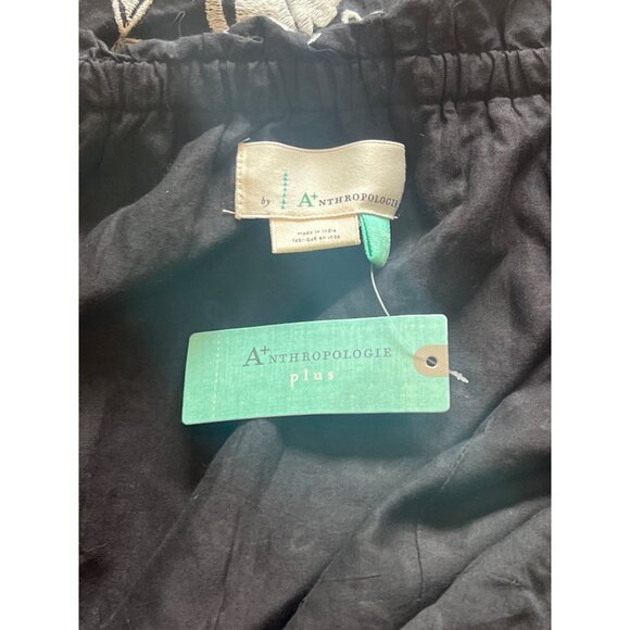 Anthropologie Off The shoulder Marisol Black White Maxi Dress Ruffle 2W4 NWT - Picture 7 of 10